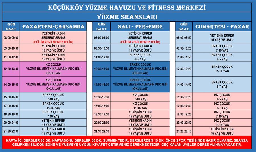 6 Ocak - 2 Mart 2025 Kurs Programlar