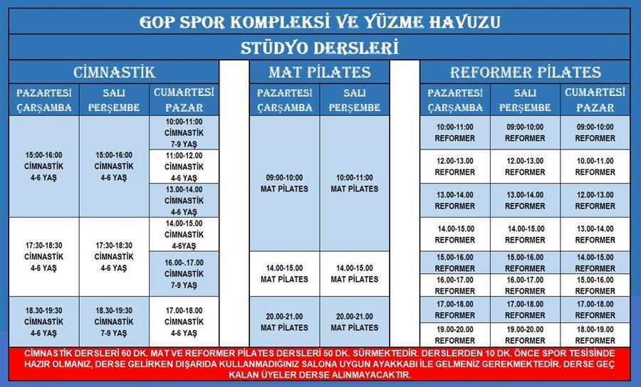 Gop Spor Kompleksi Cimnastik - Mat Pilates - Reformer Pilates