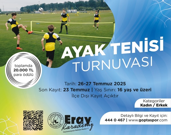 Gaziosmanpaşa'da Ayak Tenisi Heyecanı Başlıyor (26-27 Temmuz)