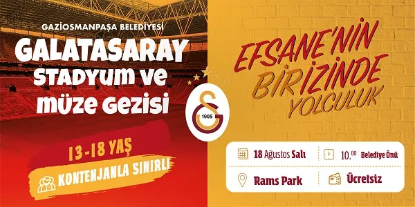 Galatasaray Stadyumu ve Müze Gezisi için Kayıtlar Başlıyor